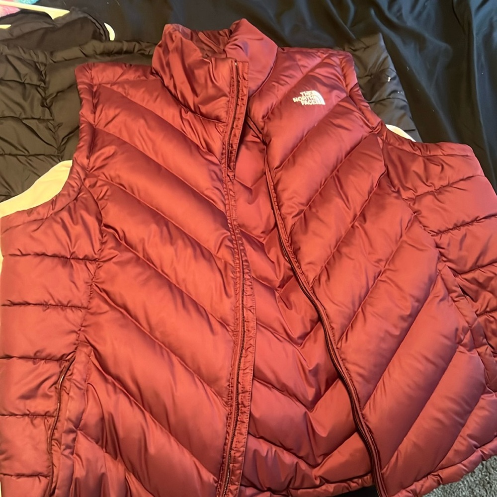 Burgundy Northface vest